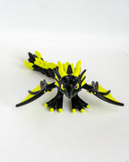 Articulated neon green dragon figurine