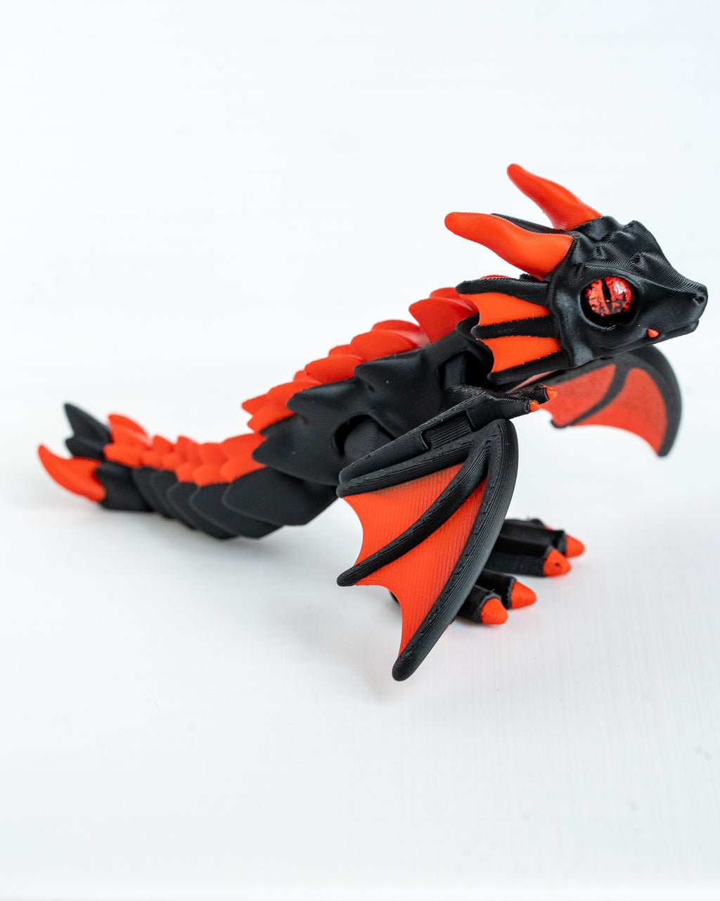 Articulated Fire Red dragon figurine 