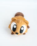 Articulated beaver figurine with textured tail