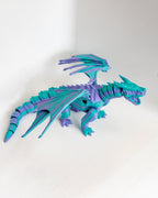 Articulated winged dragon figurine