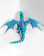 Top view of winged dragon with open wings