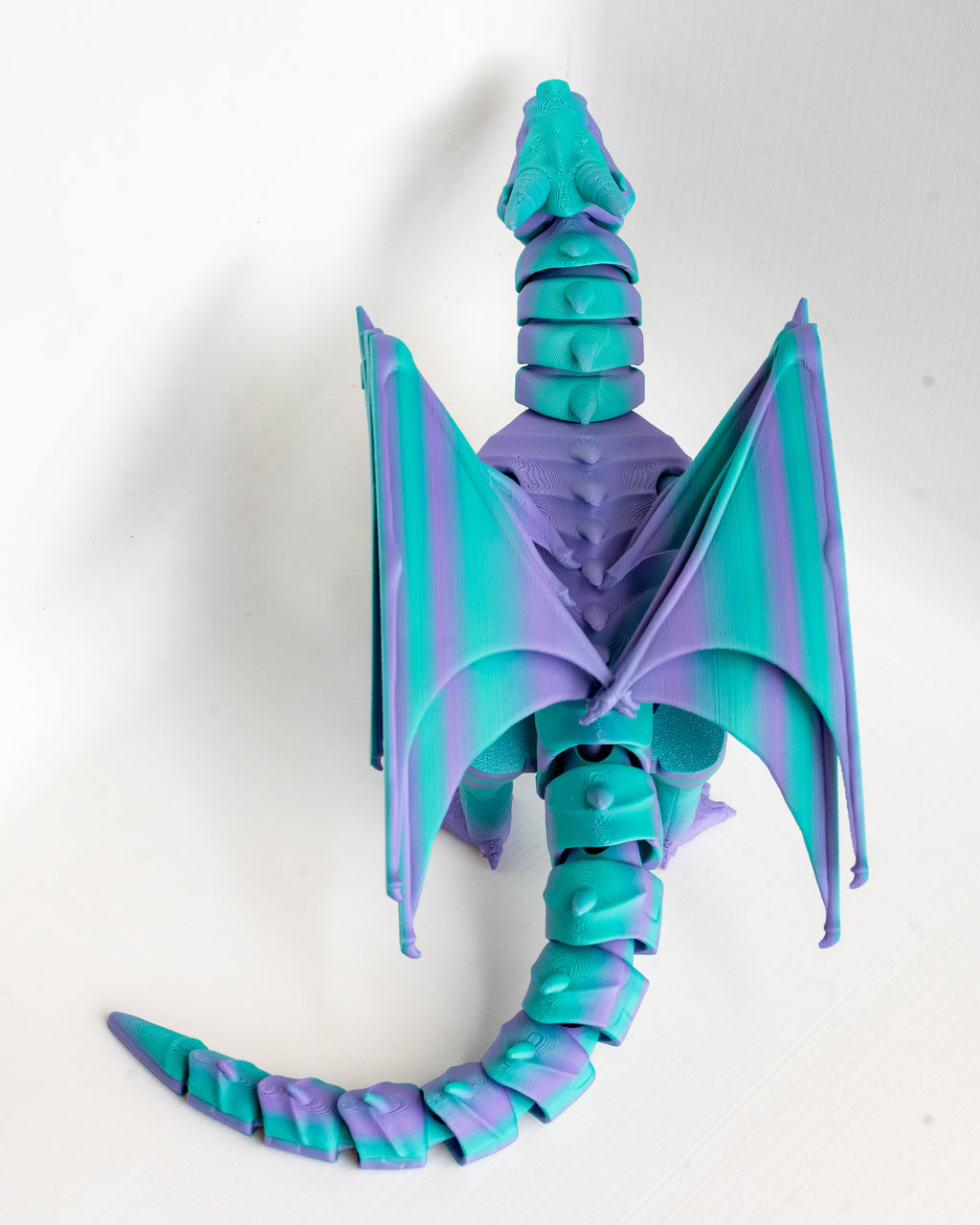 Winged dragon viewed from above