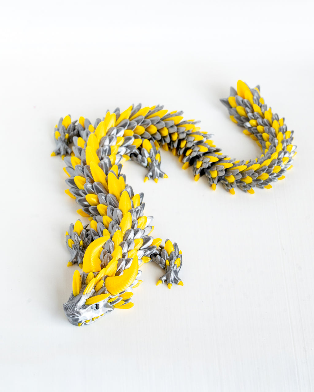 Top view of articulated dragon figure