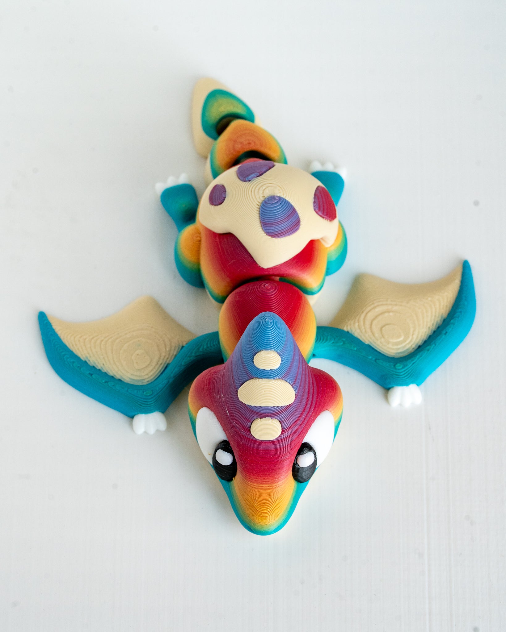 Top view of articulated pterodactyl figure