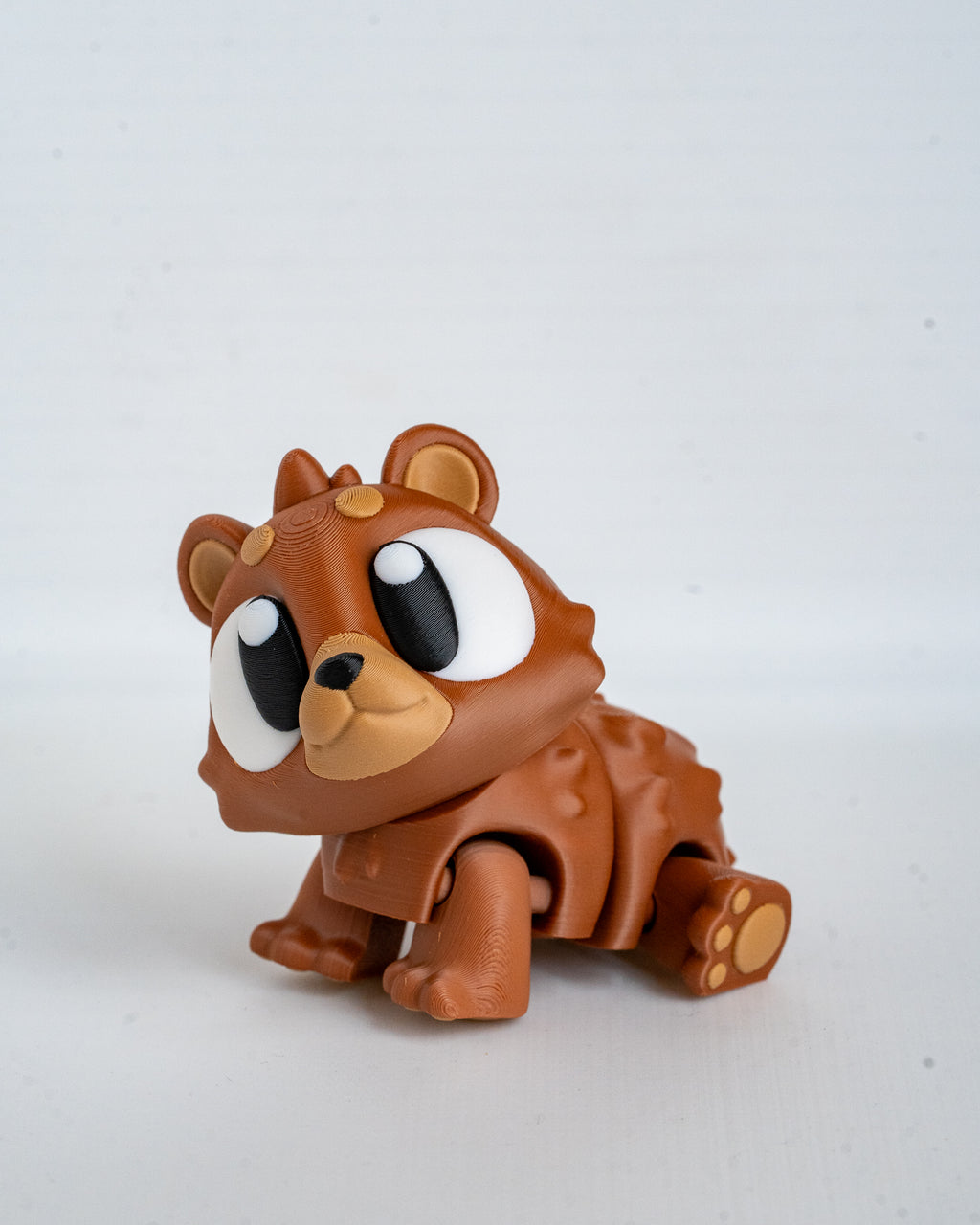 Cute bear decorative figure viewed from angle