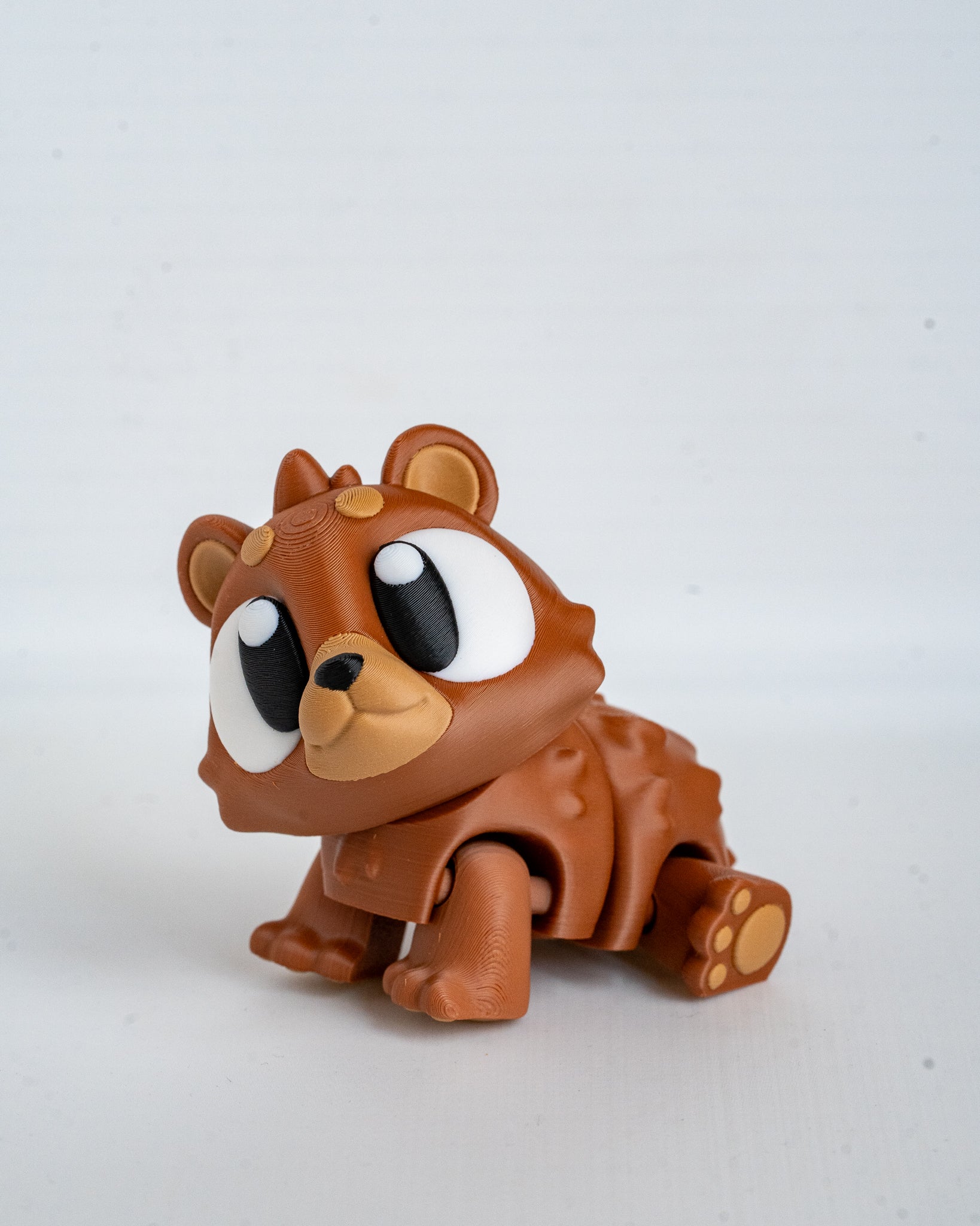 Cute bear decorative figure viewed from angle