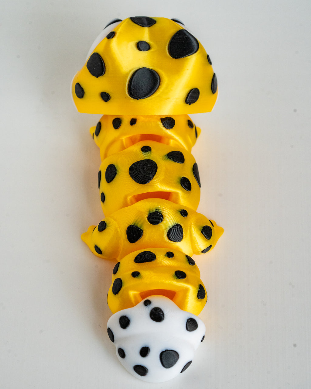 Top view of articulated gecko figure