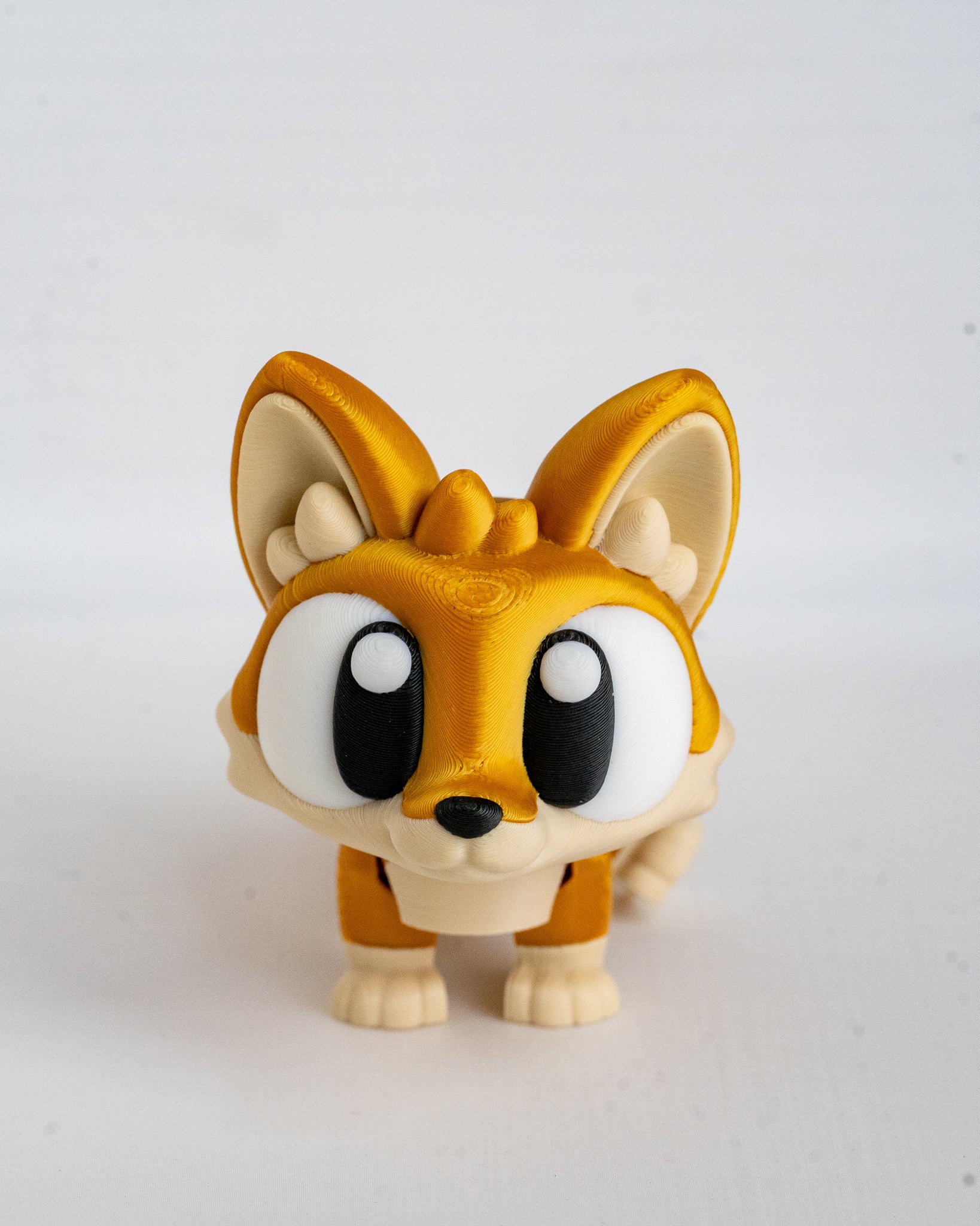 Articulated fox figurine