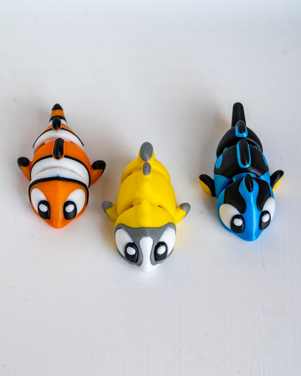Cute tropical fish decorative figure set