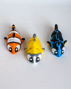 Cute tropical fish decorative figure set