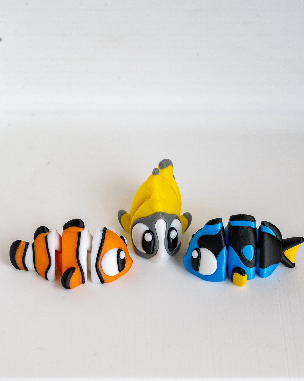 Cute tropical fish decorative figure set