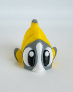 Yellow fish viewed from front