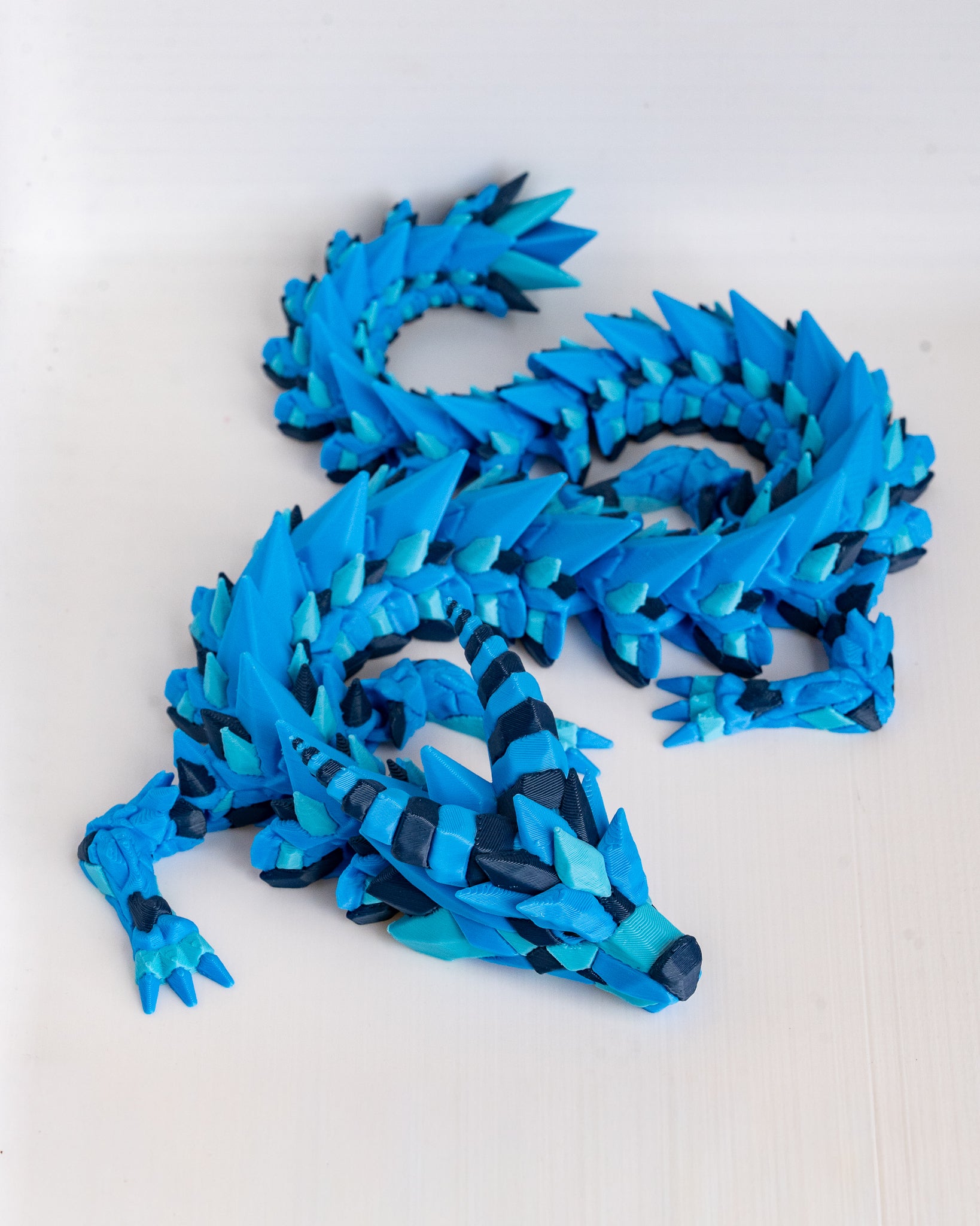 Blue ice dragon decorative figure