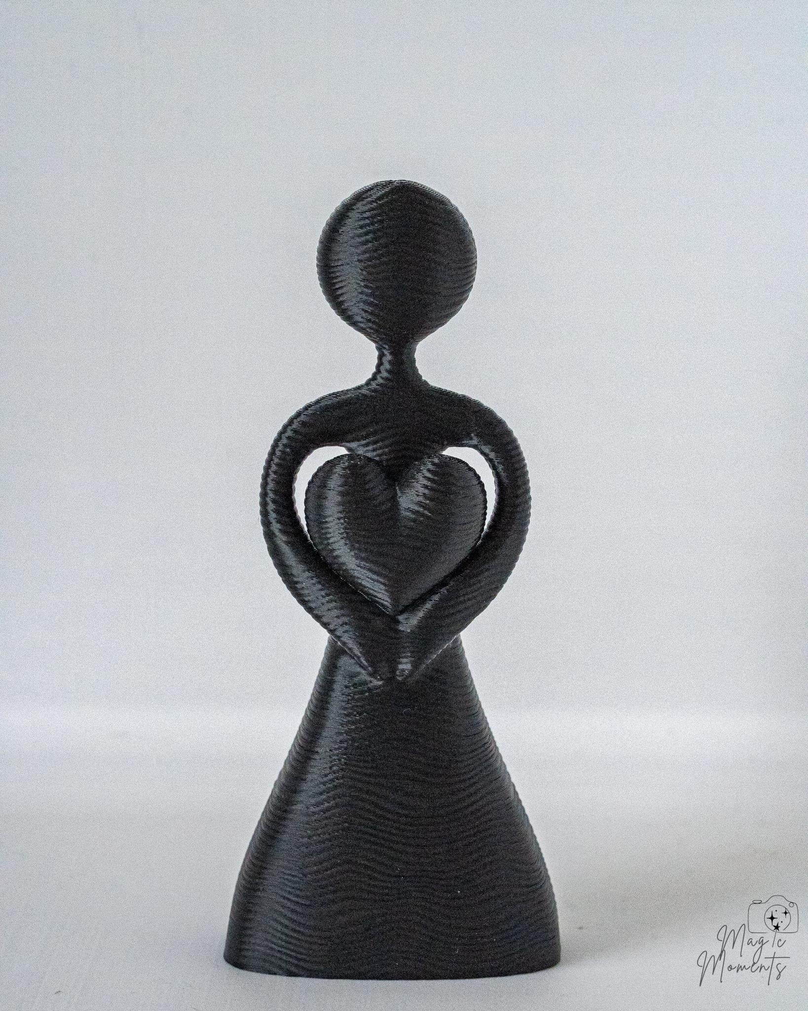 Black abstract couple sculpture