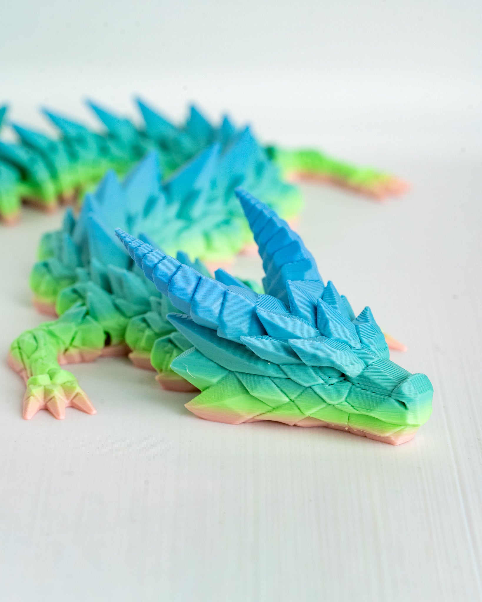 Colorful dragon on a white background