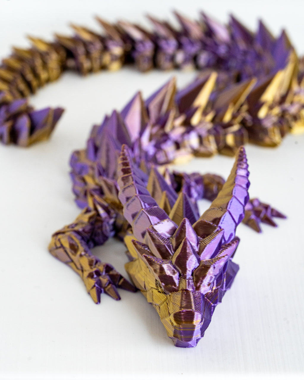 Purple Prismor dragon decorative figure