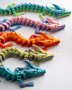Articulated Prismor dragon figurines in multiple colour styles