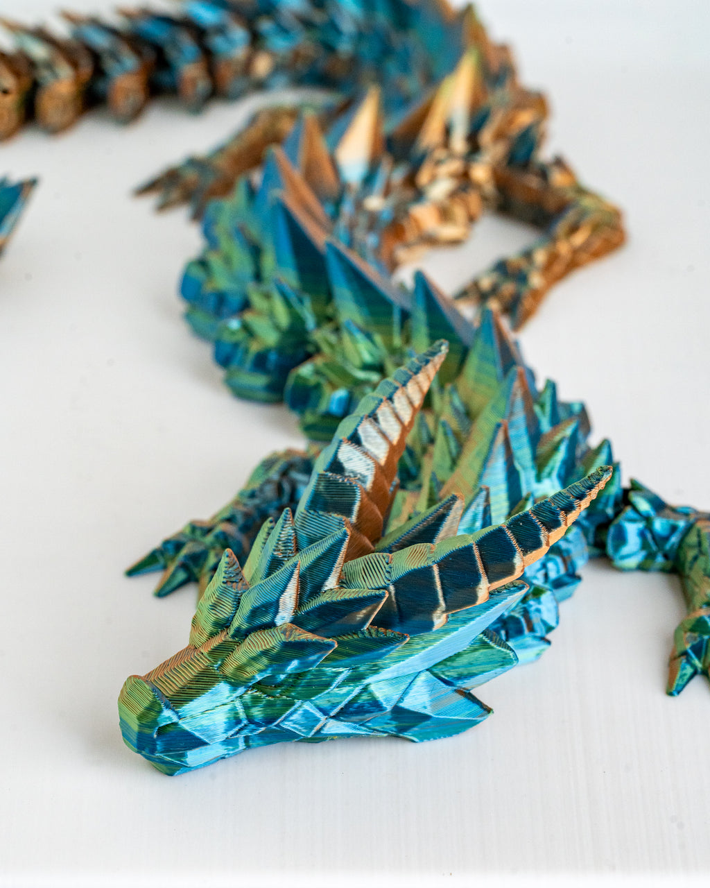 Close up of Prismor dragon head details