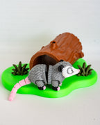 Possum decorative scene viewed from angle