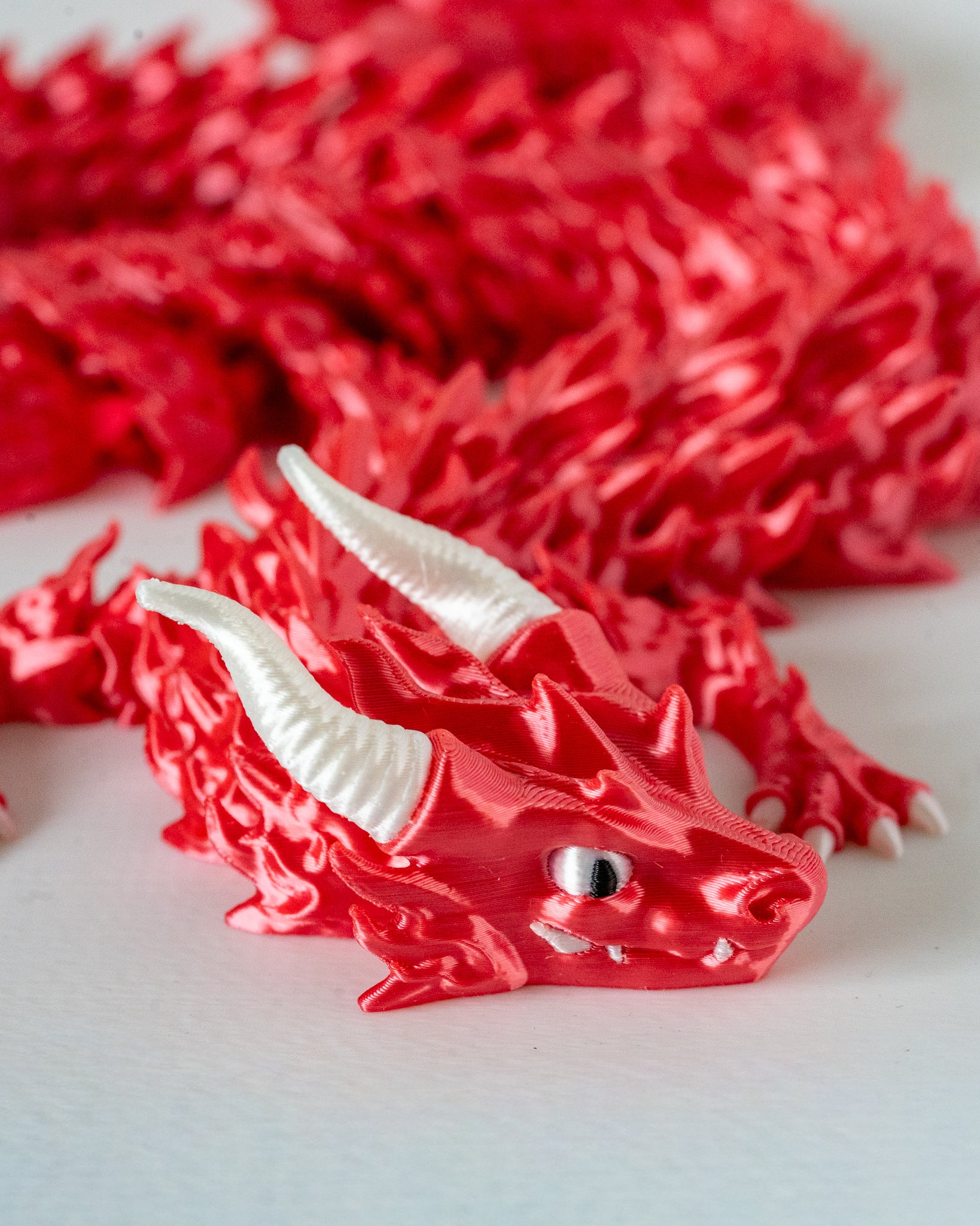 Inferyx Dragon 55cm Red - Articulated 3D Printed Fantasy Dragon Decor