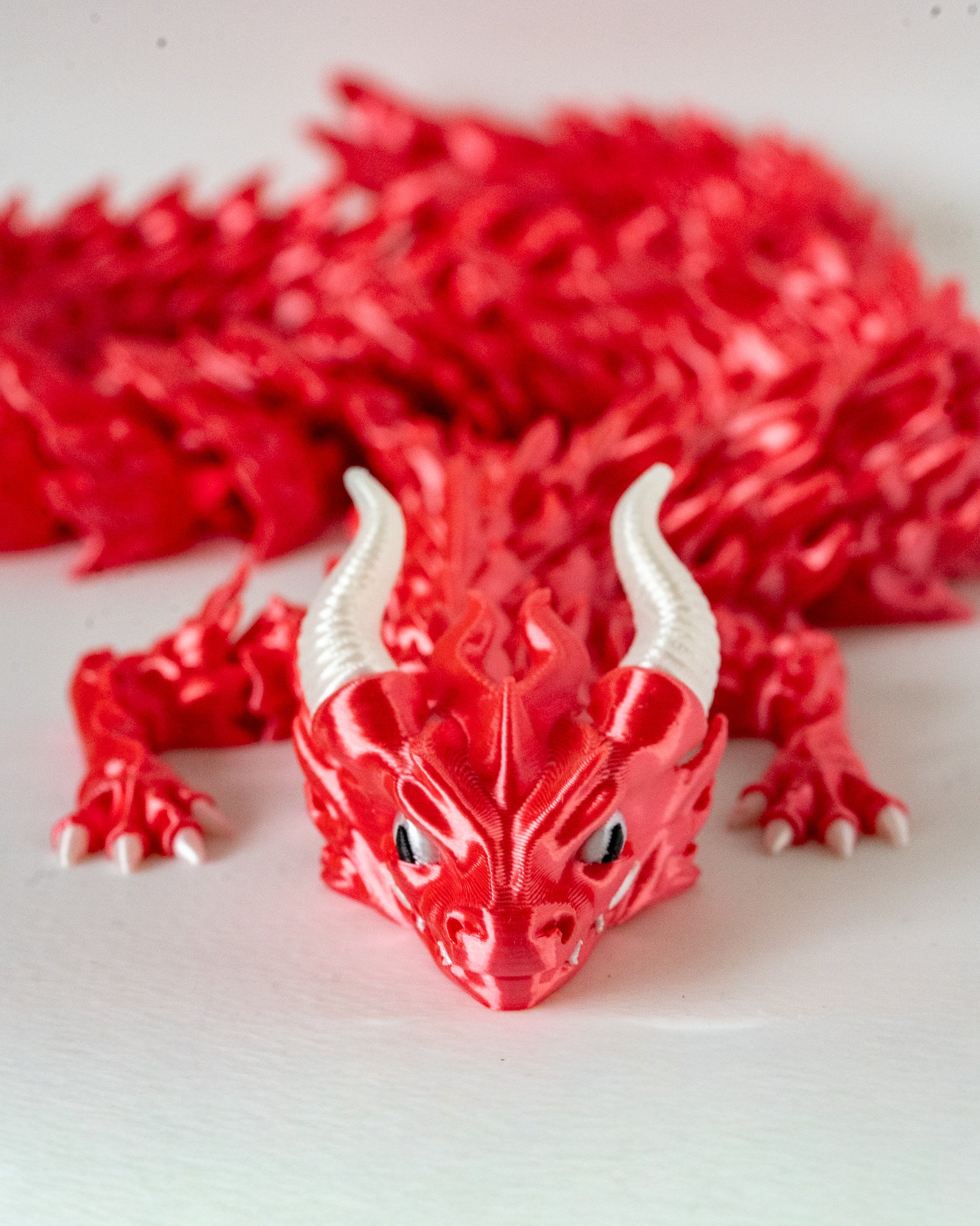 Inferyx Dragon 55cm Red - Articulated 3D Printed Fantasy Dragon Decor