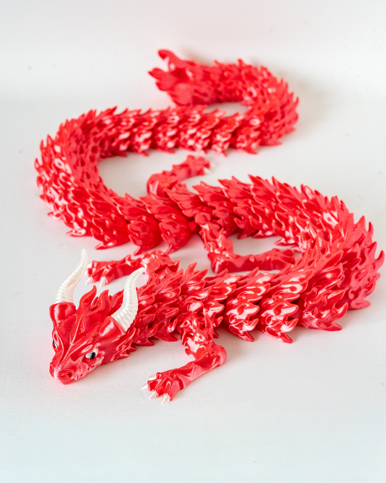 Inferyx Dragon 55cm Red - Articulated 3D Printed Fantasy Dragon Decor