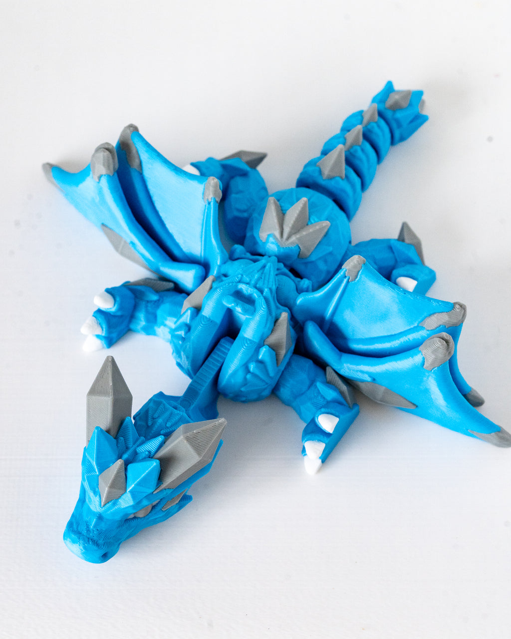 Crystal Dragon | Articulated Fantasy Dragon | 3D Printed Collectible