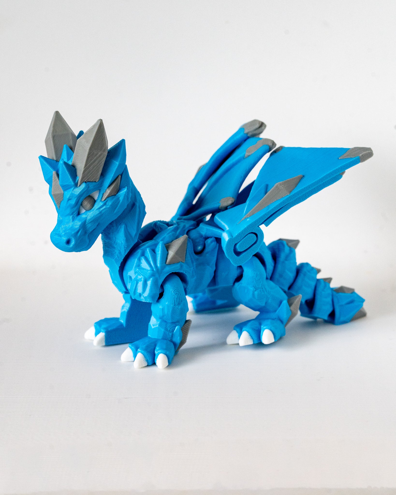 Crystal Dragon | Articulated Fantasy Dragon | 3D Printed Collectible