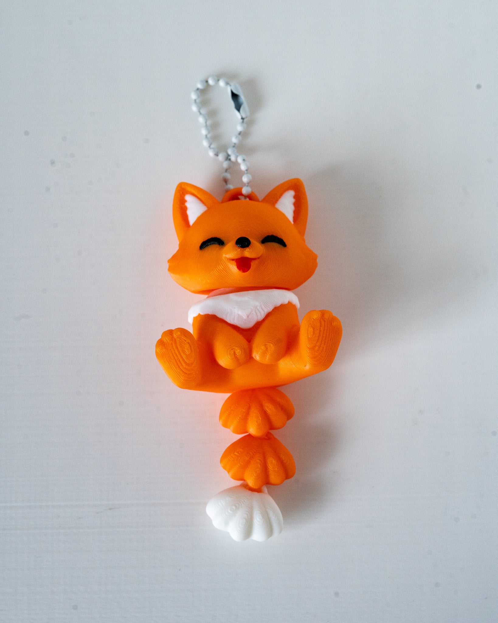 orange cute fox keychain