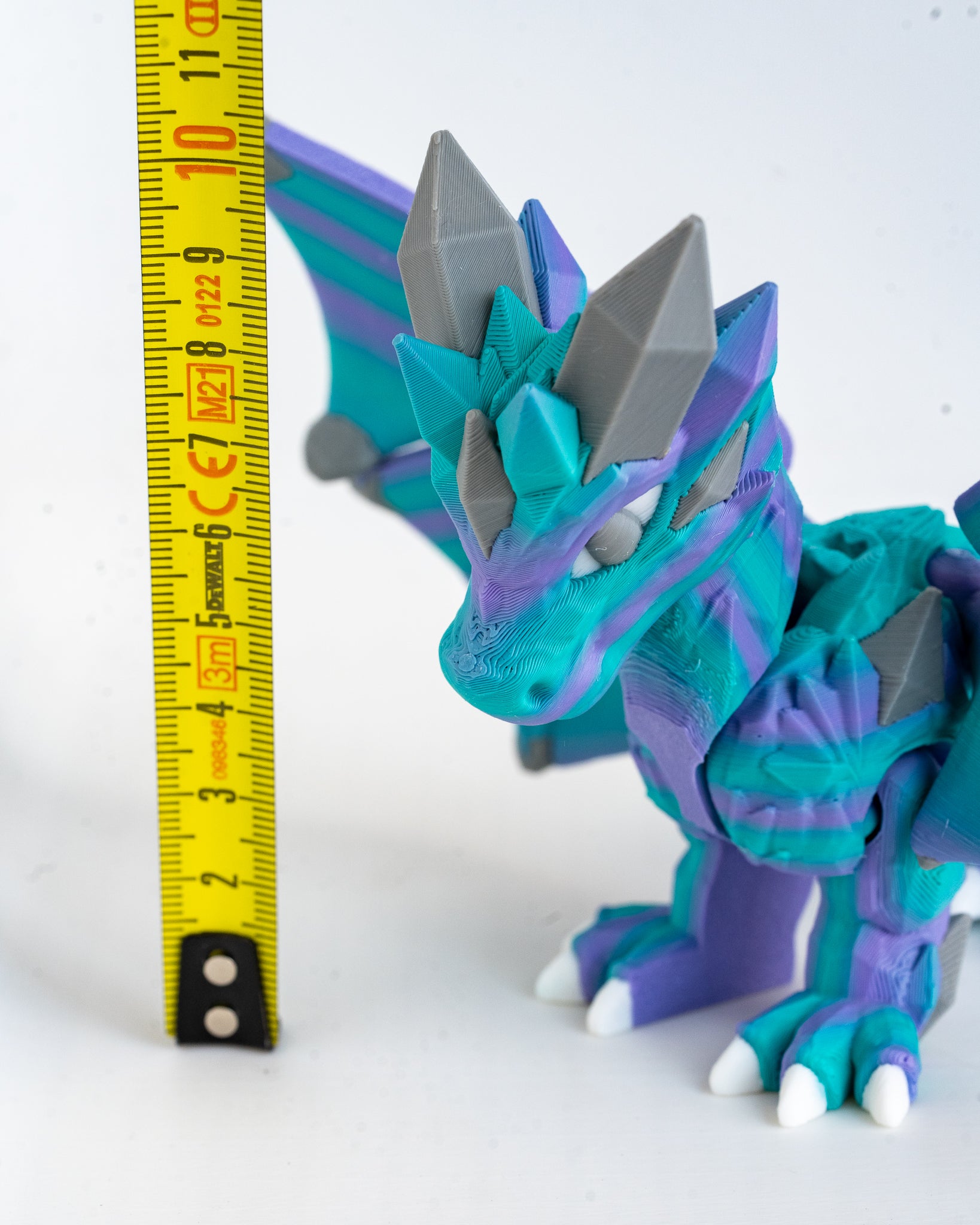 Crystal Dragon | Articulated Fantasy Dragon | 3D Printed Collectible