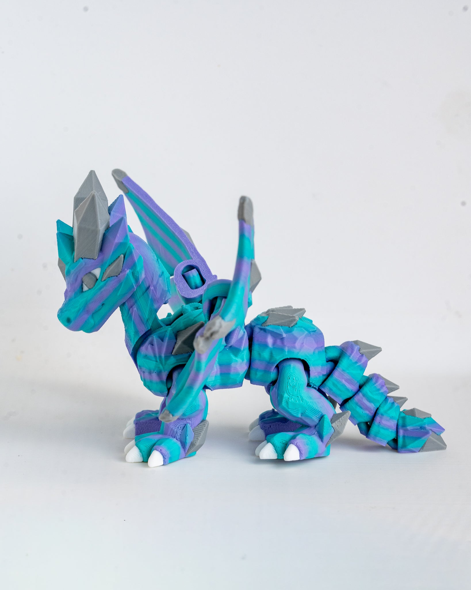 Crystal Dragon | Articulated Fantasy Dragon | 3D Printed Collectible