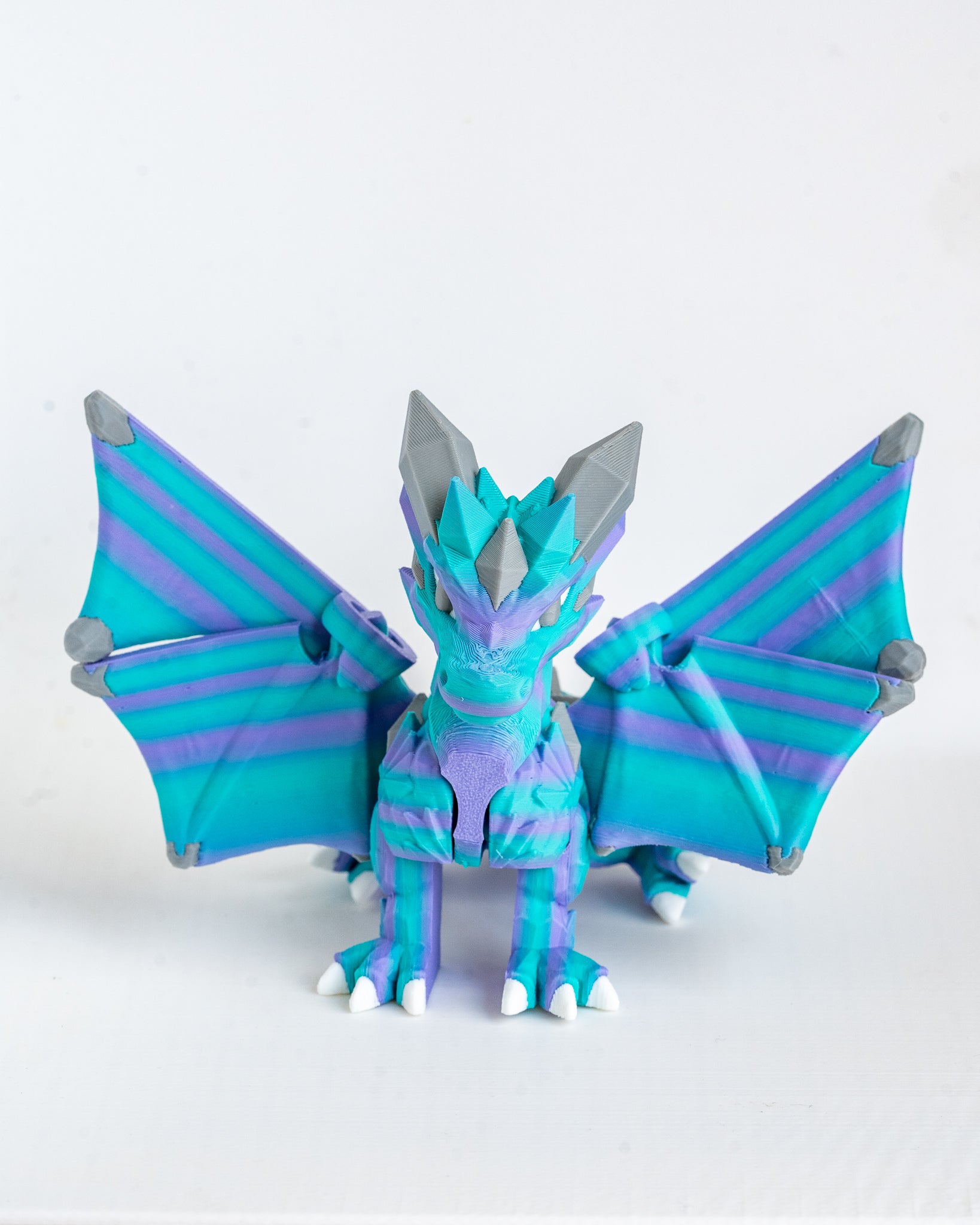 Crystal Dragon | Articulated Fantasy Dragon | 3D Printed Collectible