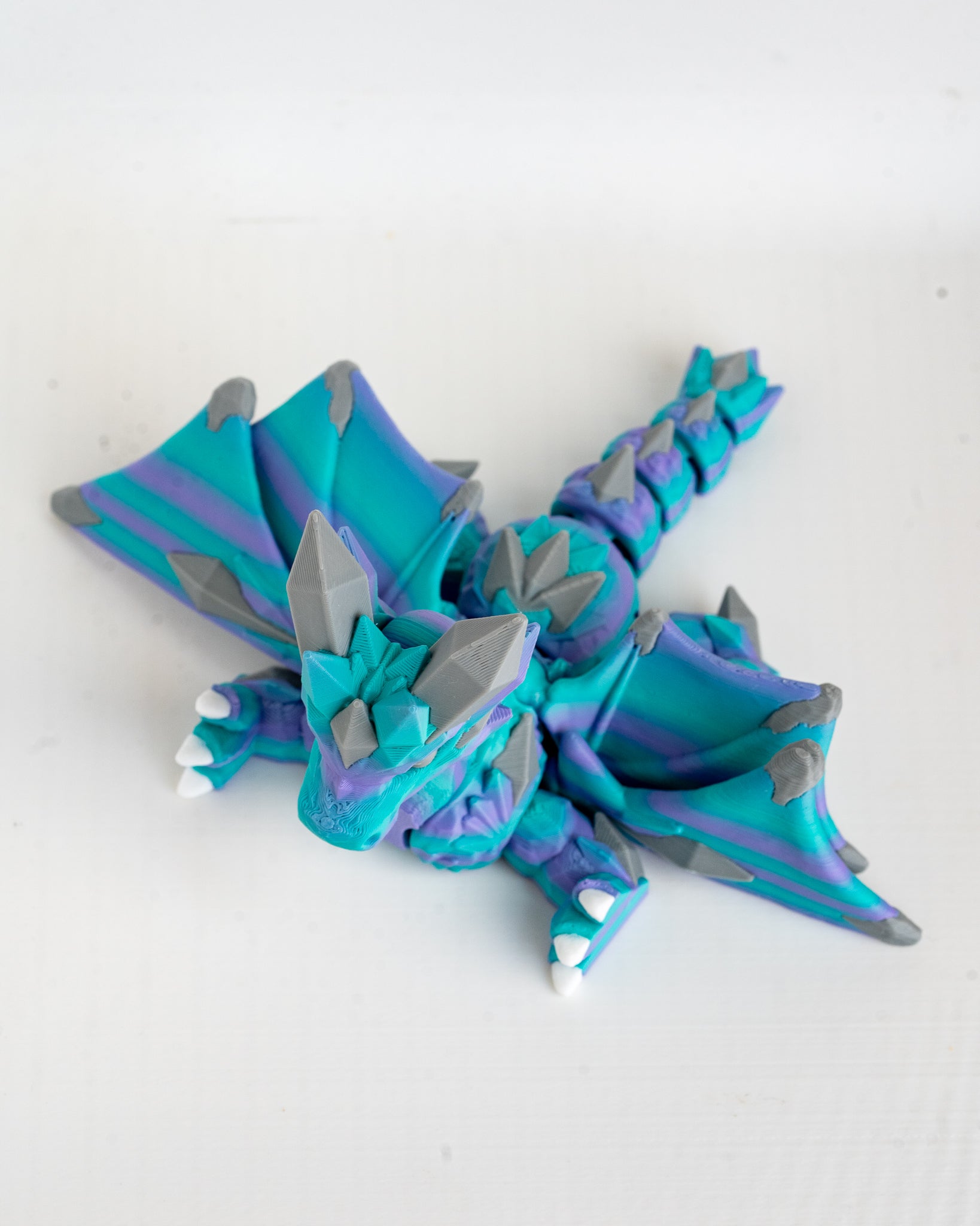 Crystal Dragon | Articulated Fantasy Dragon | 3D Printed Collectible