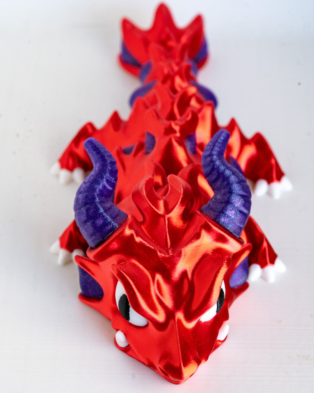 Mudrak Red Dragon - Articulated 3D Printed Fantasy Dragon