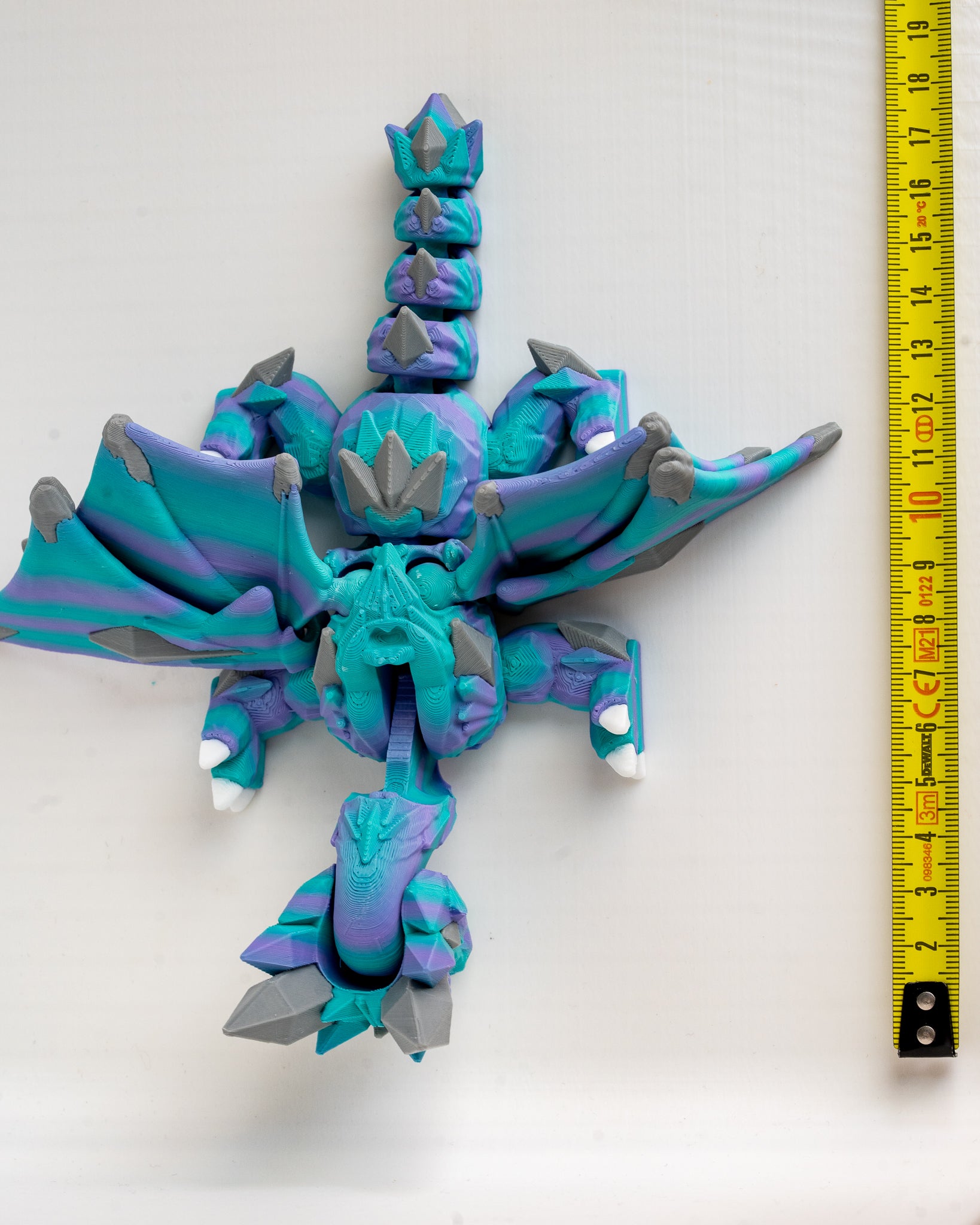 Crystal Dragon | Articulated Fantasy Dragon | 3D Printed Collectible
