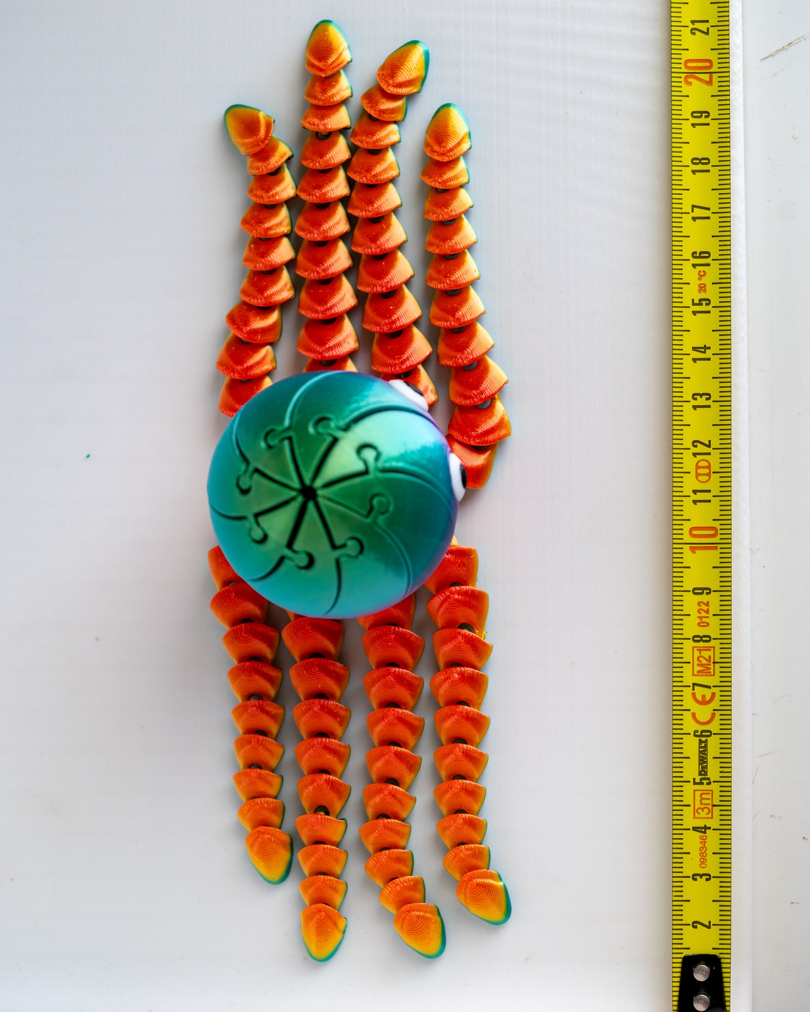 Rainbow Articulated Fidget Octopus | 3D Printed Sensory Desk Companion