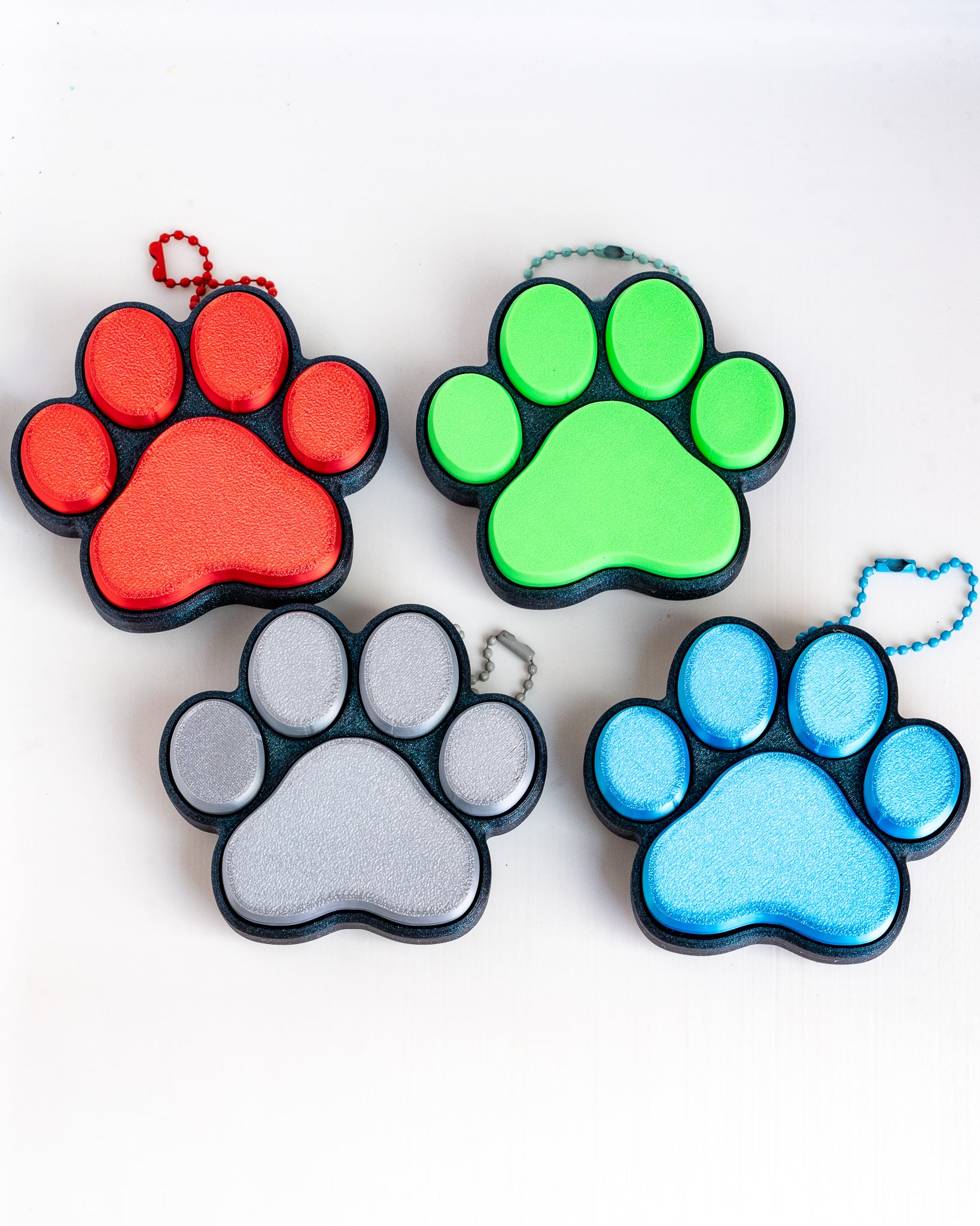 Cat Paw Clicker Keyring | 3D Printed Paw Desk Clicker | Magic Moments 3D Farm