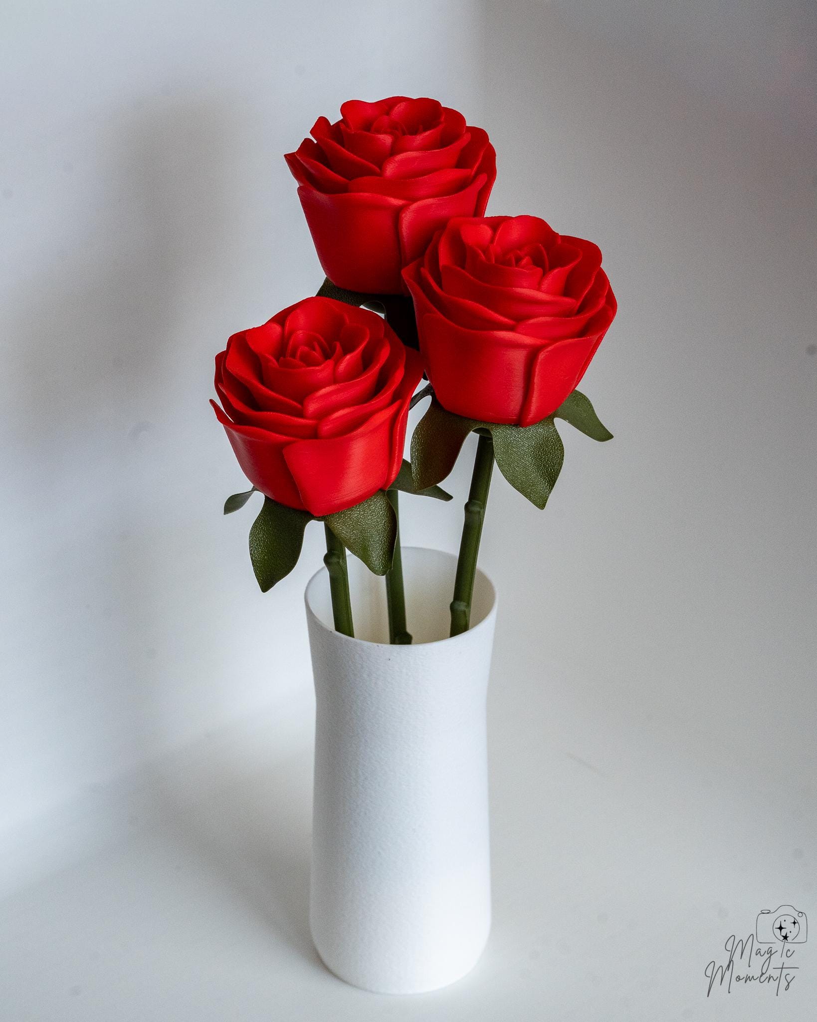 Eternal Rose Bouquet in Vase Artificial Flowers Home Decor Gift for Her
