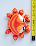 Cute Articulated Fidget Crab 3D Printed Sensory Desk Decorative Gift UK