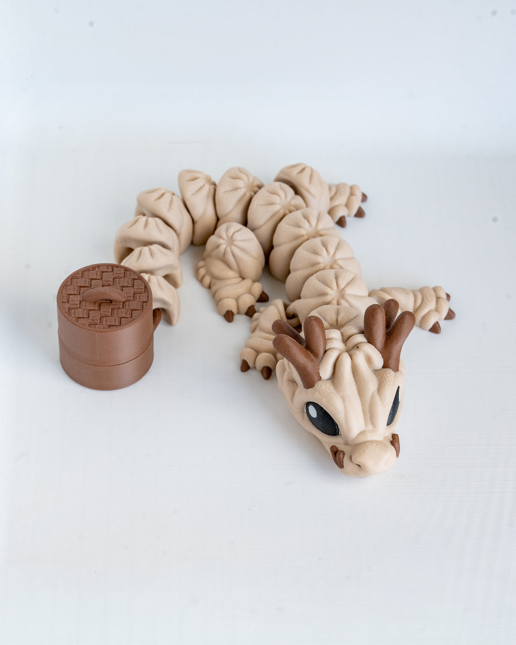 Bao Dumpling Dragon Clicker| Articulated 3D Printed Dragon | Cute Bao Dragon | Kawaii Fantasy