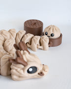 Bao Dumpling Dragon Clicker| Articulated 3D Printed Dragon | Cute Bao Dragon | Kawaii Fantasy