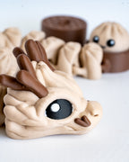 Bao Dumpling Dragon Clicker| Articulated 3D Printed Dragon | Cute Bao Dragon | Kawaii Fantasy