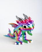 Grumble Dragon - Rainbow Articulated 3D Printed Dragon