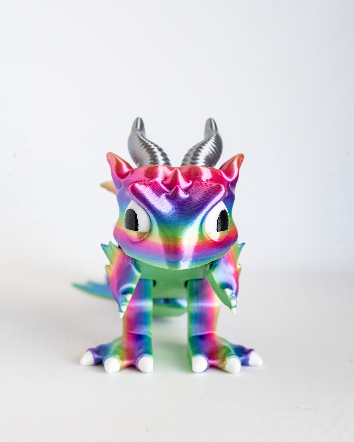 Grumble Dragon - Rainbow Articulated 3D Printed Dragon