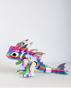 Grumble Dragon - Rainbow Articulated 3D Printed Dragon