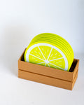 Citrus Coaster Set with Holder - 6 Piece 3D Printed Drink Coasters