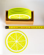 Citrus Coaster Set with Holder - 6 Piece 3D Printed Drink Coasters