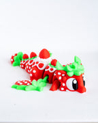 Strawberry Dragon - Articulated 3D Printed Strawberry & Cream Dessert