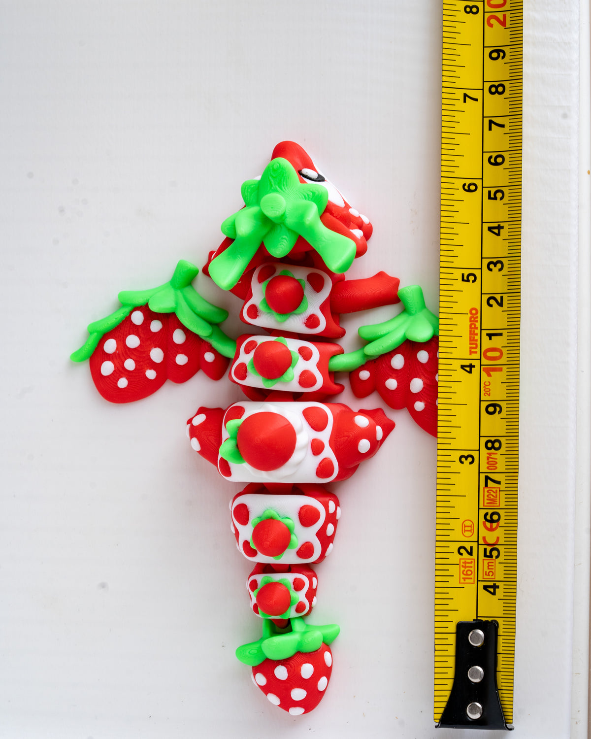Strawberry Dragon - Articulated 3D Printed Strawberry & Cream Dessert