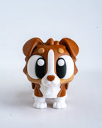 Australian Shepherd Articulated 3D Printed Dog Figurine